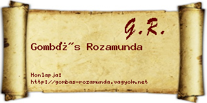 Gombás Rozamunda névjegykártya